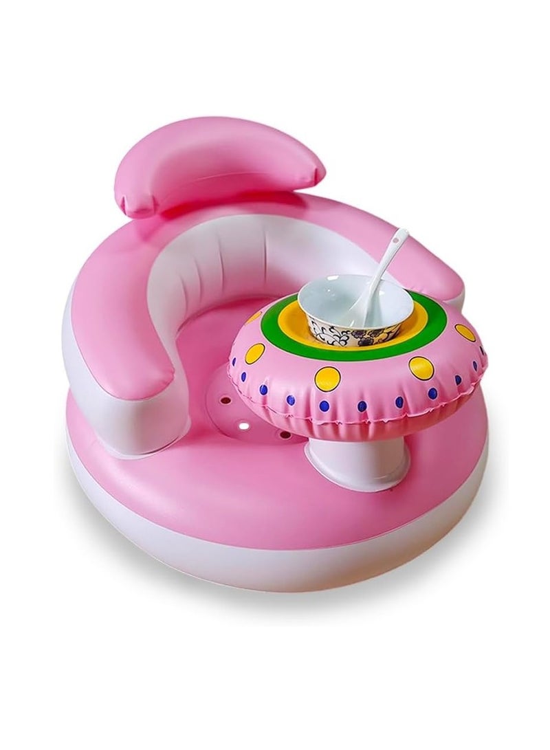 يو كيه آر كرسي السباحة العائم للأطفال القابل للنفخ من UKR مع حامل زجاجة ومسند للرأس - تصميم بدون لمس مائي لمتعة حمام السباحة والشاطئ | إكسسوارات سباحة مريحة وآمنة للأطفال الصغار - Image 2