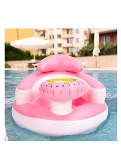 UKR UKR Inflatable Baby Swim Float Chair with Bottle Holder & Headrest – No Water Touch Design for Pool & Beach Fun | Comfortable & Safe Baby Swimming Accessories for Toddlers  - Image 4