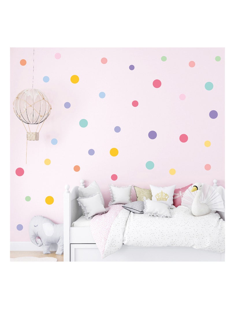 نوفولان ملصقات حائط ملونة من NOVOLAN على شكل قلب ونقطة، 10 أوراق، ملصقات حائط ملونة على شكل نقاط حب ذاتية اللصق لتزيين غرفة نوم الأطفال في رياض الأطفال، ملصقات حائط، أشكال تعليمية (نقاط) - Image 4