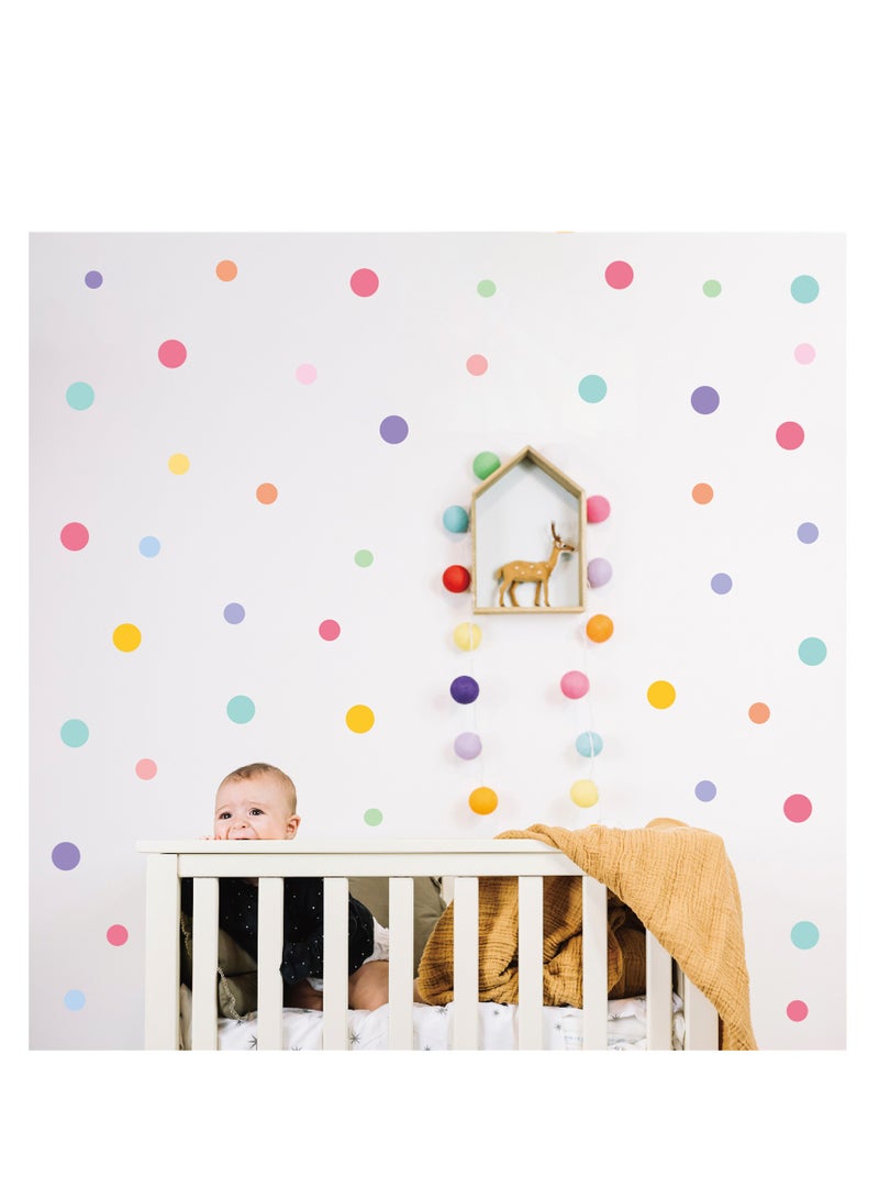 نوفولان ملصقات حائط ملونة من NOVOLAN على شكل قلب ونقطة، 10 أوراق، ملصقات حائط ملونة على شكل نقاط حب ذاتية اللصق لتزيين غرفة نوم الأطفال في رياض الأطفال، ملصقات حائط، أشكال تعليمية (نقاط) - Image 5