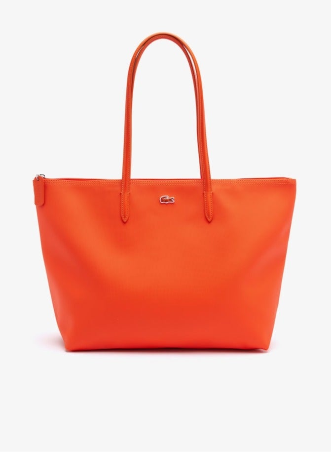LACOSTE Lacoste Brown Leather Tote Bag 45x30x12cm - Camel Office Bag, Water-Resistant Base Next-Day Saudi Delivery  - Image 1