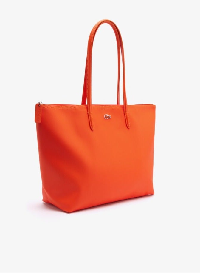 LACOSTE Lacoste Brown Leather Tote Bag 45x30x12cm - Camel Office Bag, Water-Resistant Base Next-Day Saudi Delivery  - Image 3