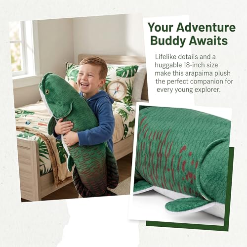 ZHONGXIN MADE Arapaima Plush Lifelike Arapaima Gigas Fish Stuffed Animals Soft Green 18inch Arapaima Fish Plushie Toy Super Soft Plush Dolls for Kids Model Toys Gifts for Kids - Image 5