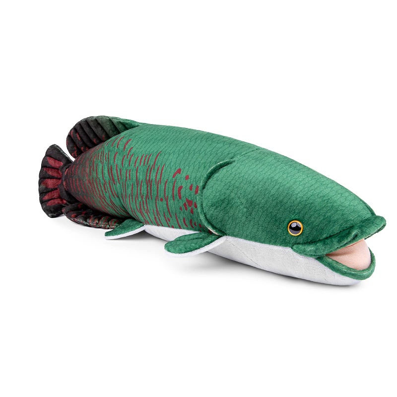 ZHONGXIN MADE Arapaima Plush Lifelike Arapaima Gigas Fish Stuffed Animals Soft Green 18inch Arapaima Fish Plushie Toy Super Soft Plush Dolls for Kids Model Toys Gifts for Kids - Image 3