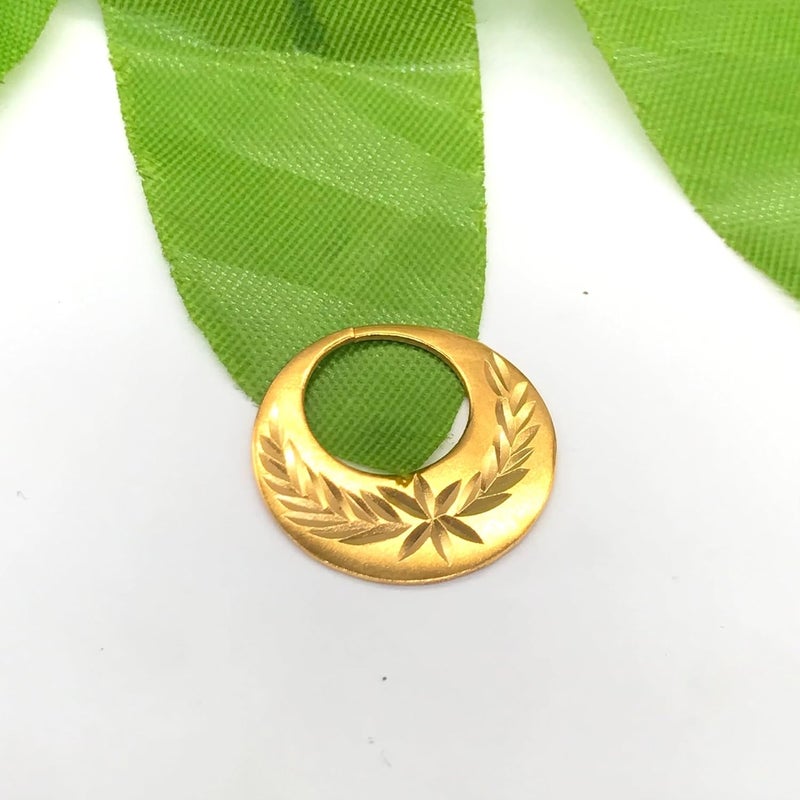 RidVik 1 Micron 22K Gold Plated Nattiyan Earrings For Men's Panjabi Boy | Gold Plated Brass Material Golden Hoop Studs Earrings Bali For Mens Fashion's Birthday Gifting All Festive Events & Occasions (1 Piece) - Image 2