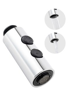 Excefore Kitchen Faucet Head Replacement, Pull Down Spray Head Replacement, 2 Function for Kitchen Sink Faucet ,G1/2 or 13/16 Inch Male Connector (Chrome)  - Image 1