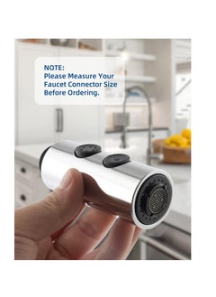 Excefore Kitchen Faucet Head Replacement, Pull Down Spray Head Replacement, 2 Function for Kitchen Sink Faucet ,G1/2 or 13/16 Inch Male Connector (Chrome)  - Image 5