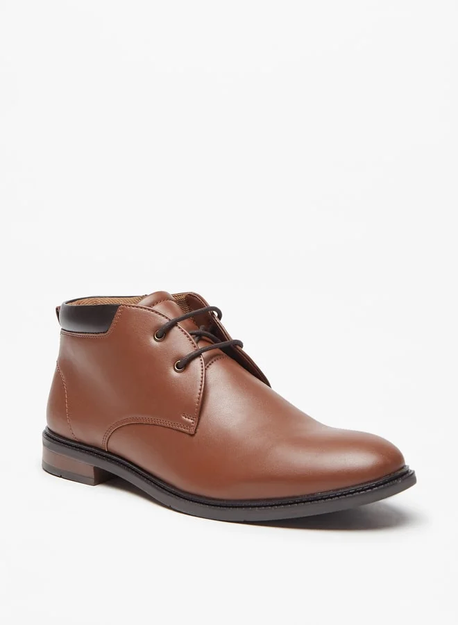 ال بي ال من شو اكسبرس Men Solid Chukka Boots with Zip Closure