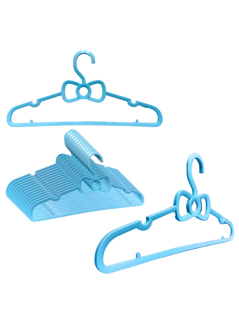 ORTUK 12pcs Durable Closet Hangers, Non Slip Clothes Hangers, Space Saving Plastic Hangers with Shoulder Grooves, Perfect Coat Hanger for Wardrobe, Shirts, Pants, Coats, Skirts, Dress, Notched Hanger 41.5cm  - Image 1