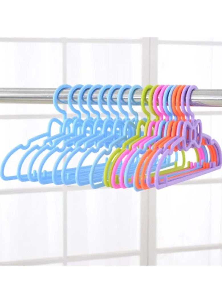 ORTUK 12pcs Durable Closet Hangers, Non Slip Clothes Hangers, Space Saving Plastic Hangers with Shoulder Grooves, Perfect Coat Hanger for Wardrobe, Shirts, Pants, Coats, Skirts, Dress, Notched Hanger 41.5cm  - Image 5