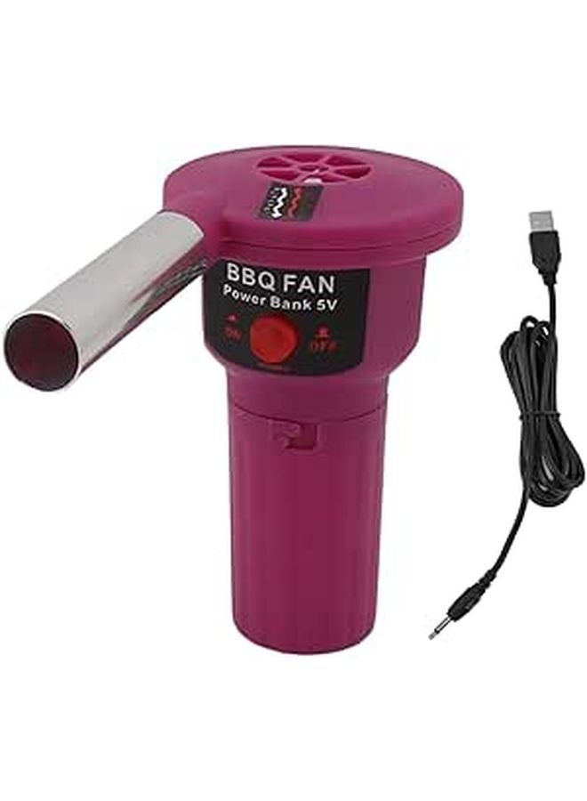 USB Powered Portable Fire Blower Aluminum Tube for Quick Campfire Ignition Outdoor Barbecue Picnic - Image 1