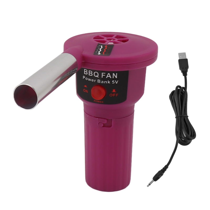 USB Powered Portable Fire Blower Aluminum Tube for Quick Campfire Ignition Outdoor Barbecue Picnic - Image 2