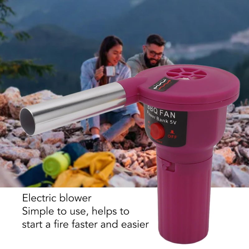 USB Powered Portable Fire Blower Aluminum Tube for Quick Campfire Ignition Outdoor Barbecue Picnic - Image 3