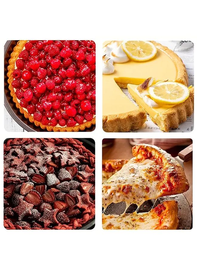 1pc Red Round Silicone Pizza Baking Tray High Temp Non Deformable Easy Release For Cakes Pastries Holiday Kitchen Baking Essentials - Image 2