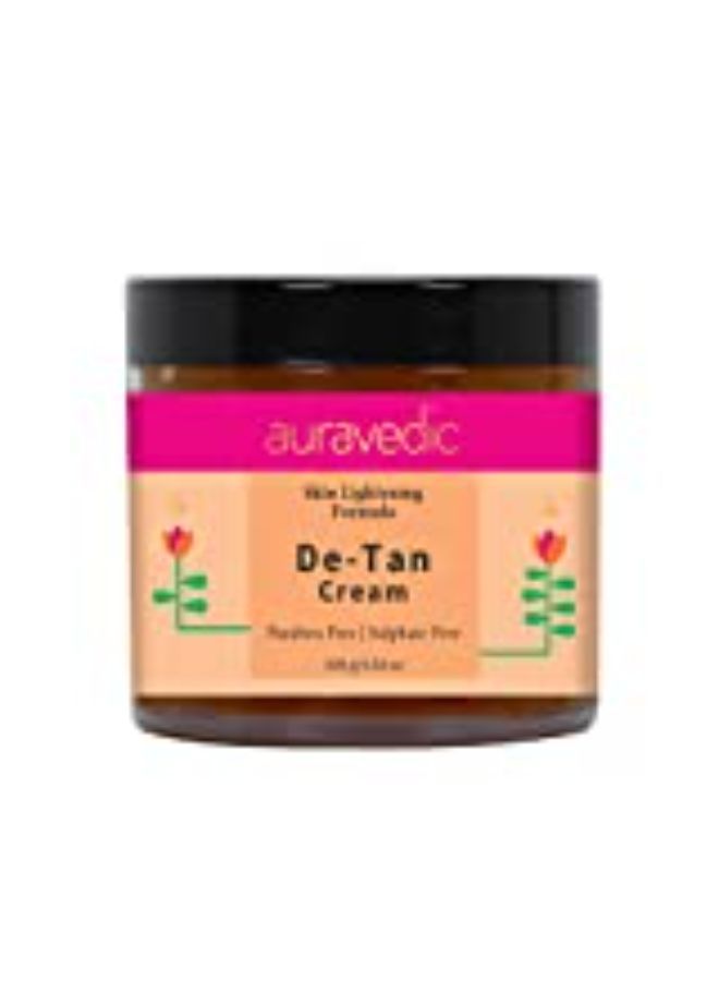 Auravedic Detan Cream Skin Lightening Formula. Tan Removal Cream With Turmeric Licorice Papaya For Sun Tan Removal, Dark Spots For Men/Women, 100 Gm - Image 3