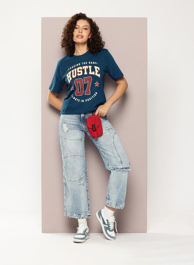 Dillinger Women Oversized Sports Printed T-Shirt - Image 5