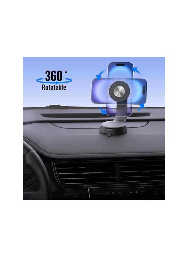 S-TOP Car Mount, Detachable Aluminum Arm with Super Strong Suction, Professional Installation for Secure Hands Free Driving, All Phones Compatible - Image 2