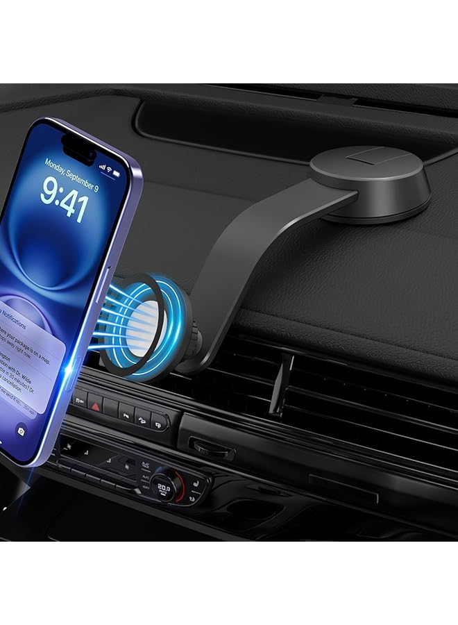 S-TOP Car Mount, Detachable Aluminum Arm with Super Strong Suction, Professional Installation for Secure Hands Free Driving, All Phones Compatible - Image 1