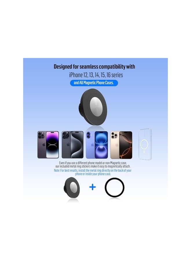 S-TOP Car Mount, Detachable Aluminum Arm with Super Strong Suction, Professional Installation for Secure Hands Free Driving, All Phones Compatible - Image 5