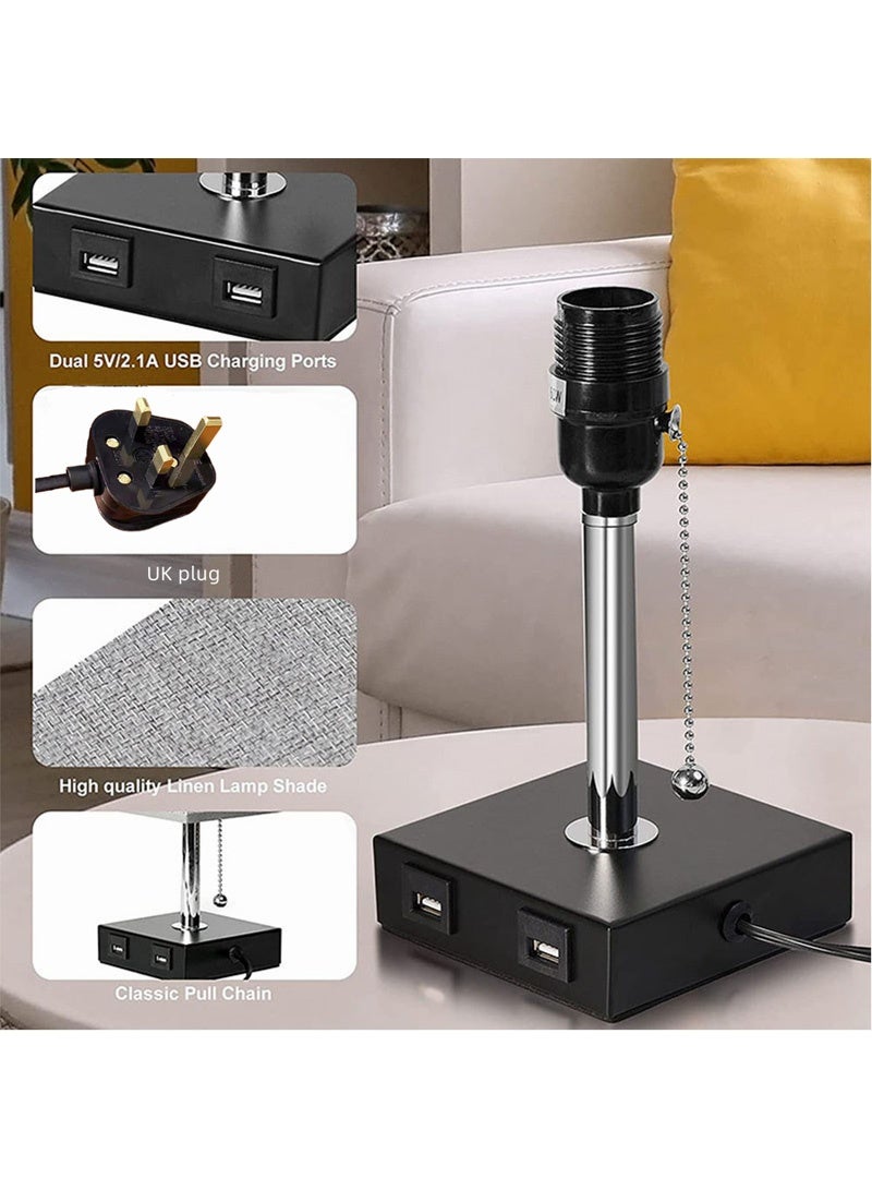 Sharpdo Creative Retro Style USB Charging Cloth Cover Desk Lamp Table Lamp - Image 5