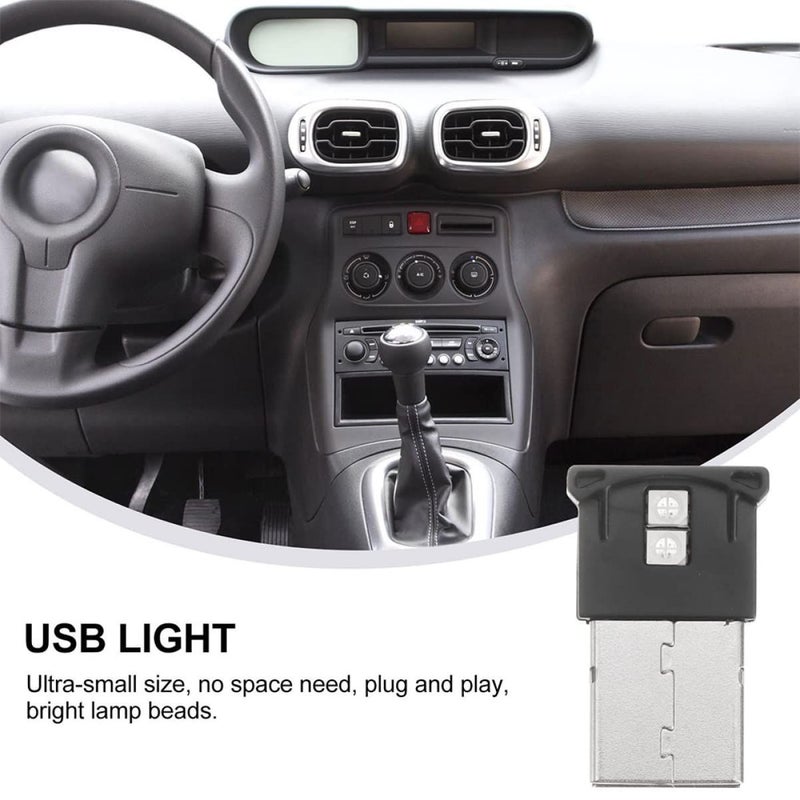 2 قطعة ضوء ليلي USB مع إضاءة قابلة للتعديل تتغير ألوان RGB لمبة محمولة للاستخدام داخل السيارة والمنزل مصباح جو مع جهاز تحكم عن بعد للكمبيوتر والهاتف المحمول - Image 5