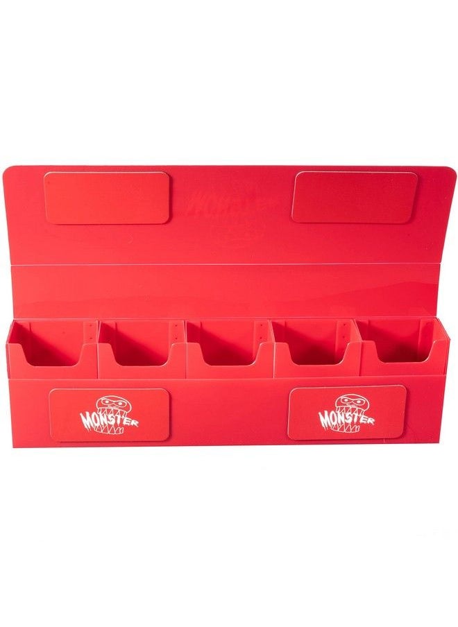Monster Protectors Monster Magnetic Hydra Five Deck Mega Storage Box(Red) With 5 Removable Deck Sleeves Compatible With Yugioh Mtg Magic The Gathering Pokémon & More Long Lasting Durable Rivet Construction  - Image 4