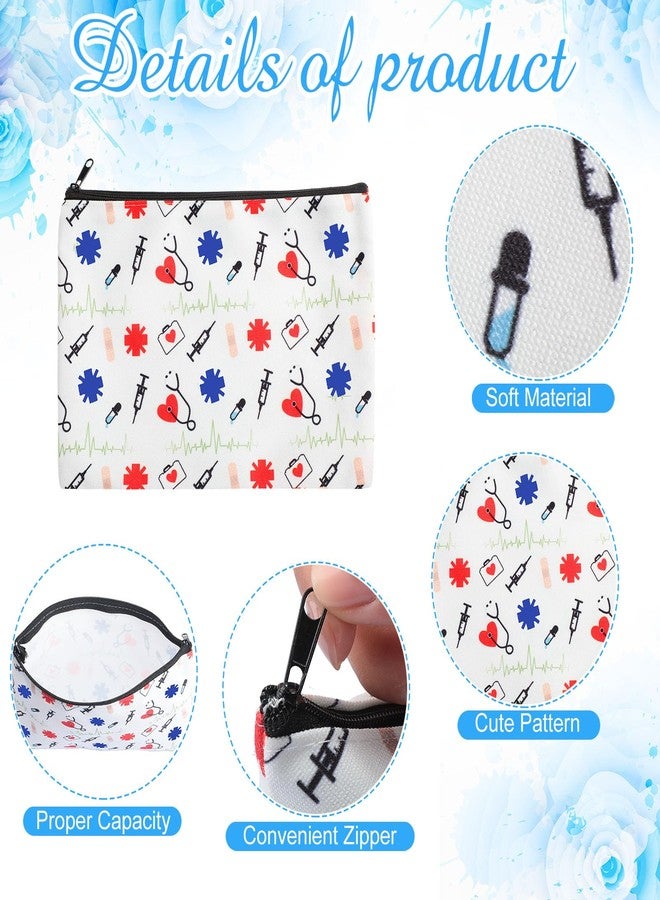 Reginary 6 Pcs Nurse Gift Cosmetic Bag Bulk Female Nursing Appreciation Makeup Zipper Toiletry Bag Funny Travel Pouch Birthday Gift for Women(Vivid Style) - Image 3