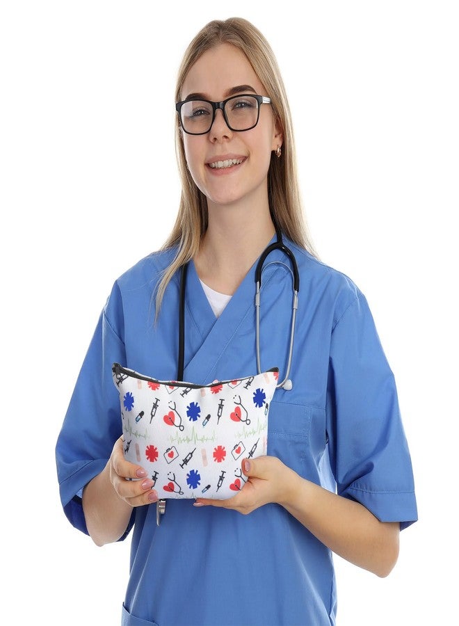 Reginary 6 Pcs Nurse Gift Cosmetic Bag Bulk Female Nursing Appreciation Makeup Zipper Toiletry Bag Funny Travel Pouch Birthday Gift for Women(Vivid Style) - Image 5