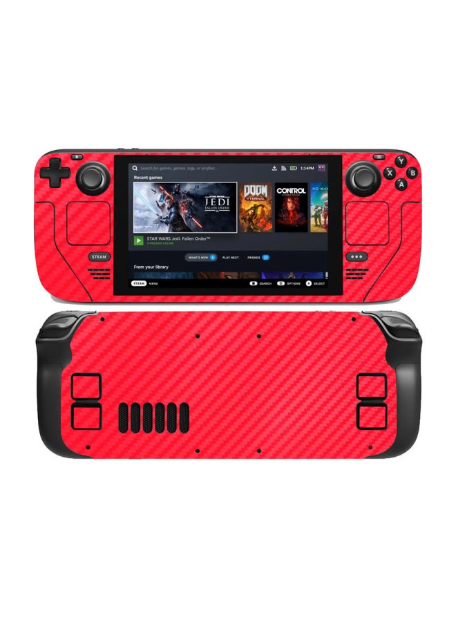 عام ملصق لعبة سطح البخار من الكربون بنمط مموه ورق مضاد للخدش ملون غير لامع طبقة رقيقة واقية لا يترك أثر-اللون: الكربون الأحمر - Image 1