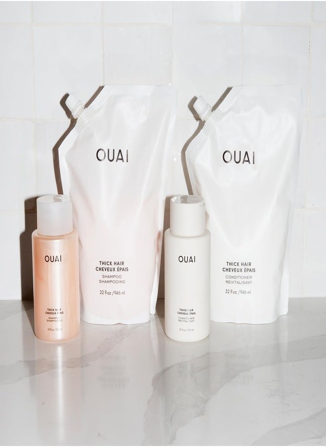 Ouai - OUAI Thick Hair Conditioner 946ml – Ultra-Nourishing & Hydrating Formula for Thick Hair - Image 1