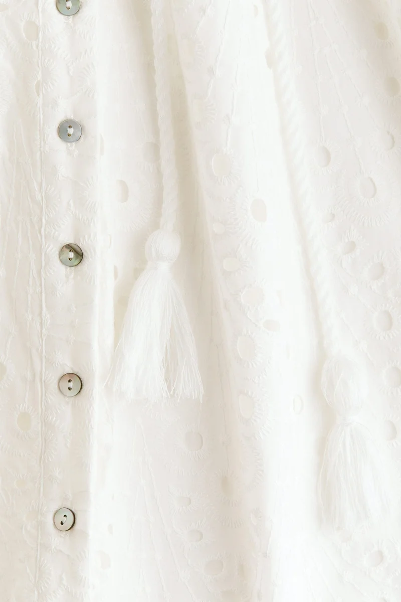 H&M  Broderie anglaise shirt dress for Women | Best Price UAE