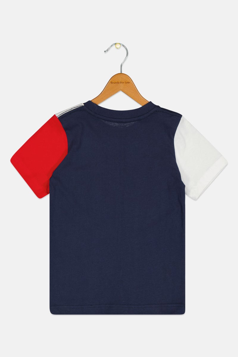 Levi's Kids Boy Crew Neck Short Sleeve Two-Tone Logo T-Shirt, Multicolor - Image 2