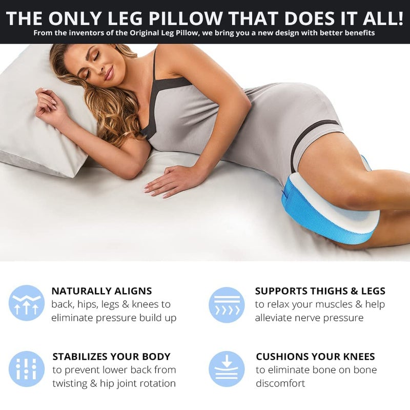 Contour Legacy Cool Leg & Knee Memory Foam Side Sleeper Support Pillow - Soothing Relief for Sciatica, Back, HIPS, Knees & Joints - Image 3