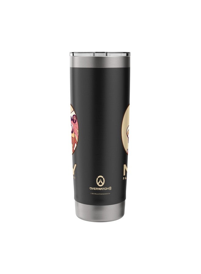 Overwatch 2 Mercy Patching You Up Nurse Icon Circle Stainless Steel Insulated Tumbler - Image 2