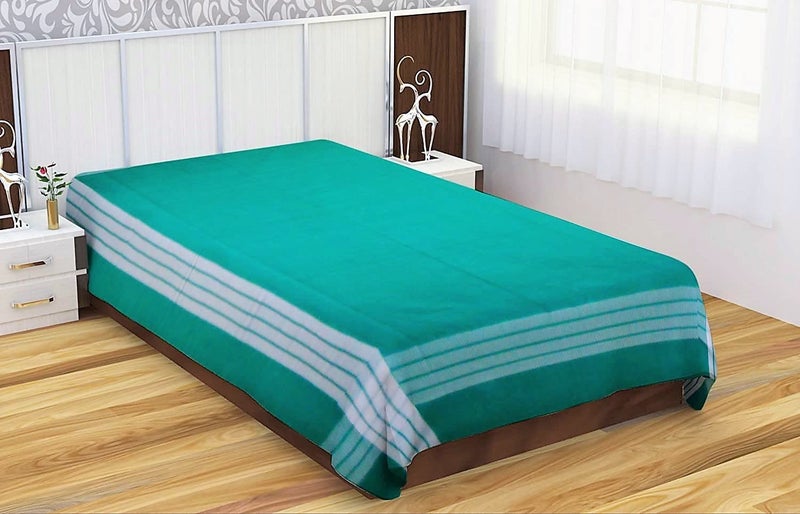 IXORA Erode Chennimalai Cotton Bedsheet for Home/Hospitals Size : 50" X 90" Pack of 2 (Green) - Image 2
