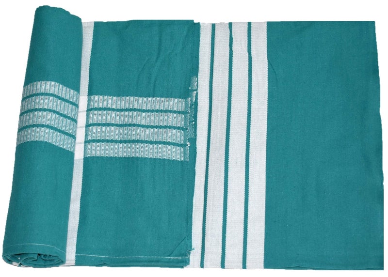 IXORA Erode Chennimalai Cotton Bedsheet for Home/Hospitals Size : 50" X 90" Pack of 2 (Green) - Image 3