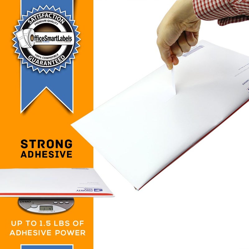 OfficeSmartLabels 1-1/8 x 3-1/2 inch Address Labels, Compatible with 30252 Labels (1 Roll / 350 Labels Per Roll) - Image 2