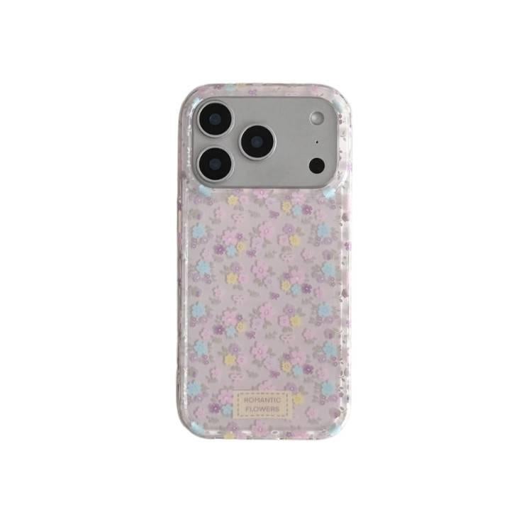 غطاء مزدوج الطبقات بIMD لـ iPhone 17 / 17 Air / 17 Pro / 17 Pro Max مع حماية من السقوط ونقش زهور كامل الشاشة مع مقاوم للصدمات مع تصميم مزدوج الطبقات مع مقاوم للخدش باللون Full Scr. - Image 1