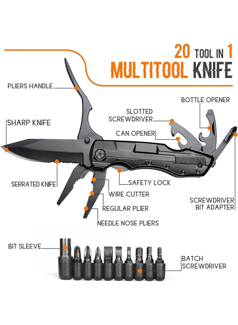 SOLARAE Gifts for Men Him Dad, Pocket Multi-Tool, Stocking Stuffers, Anniversary Birthday Gifts for Husband Boyfriend Guy Groomsmen, Father's Day Dad Gifts, Cool Gadget for Hiking, Camping, Outdoor - Image 2