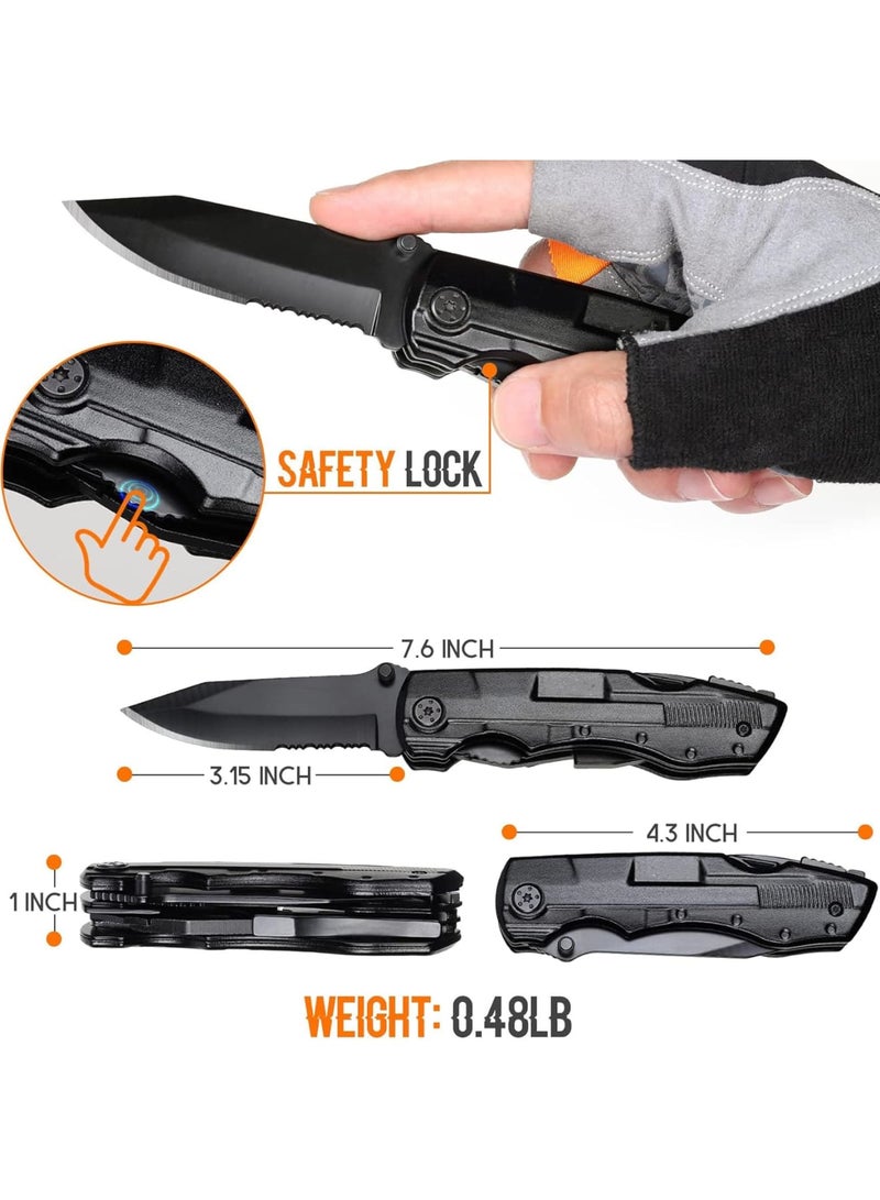 SOLARAE Gifts for Men Him Dad, Pocket Multi-Tool, Stocking Stuffers, Anniversary Birthday Gifts for Husband Boyfriend Guy Groomsmen, Father's Day Dad Gifts, Cool Gadget for Hiking, Camping, Outdoor - Image 3