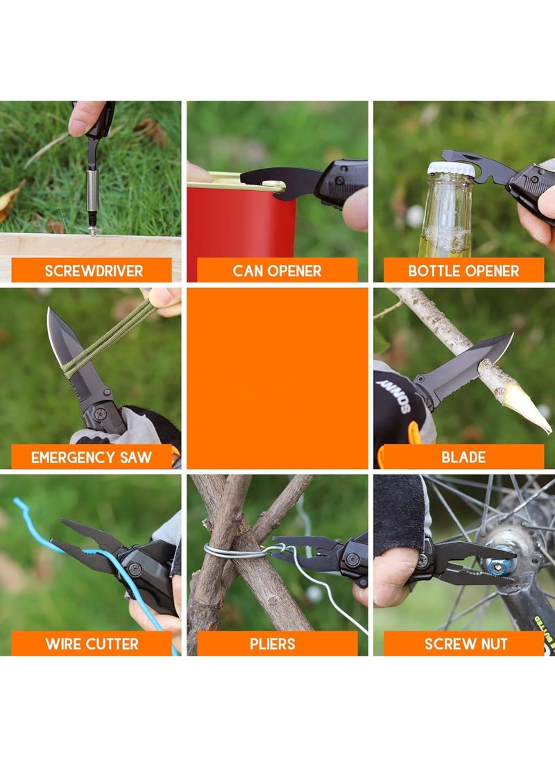 SOLARAE Gifts for Men Him Dad, Pocket Multi-Tool, Stocking Stuffers, Anniversary Birthday Gifts for Husband Boyfriend Guy Groomsmen, Father's Day Dad Gifts, Cool Gadget for Hiking, Camping, Outdoor - Image 5