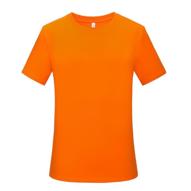 Summer Pure Cotton Work Clothes With Logo Printing, Men'S And Women'S Round-Neck Cultural Shirts, Class Uniforms With Printed Text, Short-Sleeved Advertising Shirts, Blank Shirts - Image 1