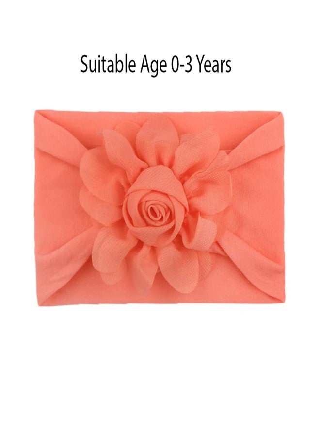 SYGA Baby Headband, Rosebud Nylon Stretchable Soft Elastic Combination Hairbands For Newborn Infant Toddler Kids 0-3 Year - (Watermelon Red) - Image 2