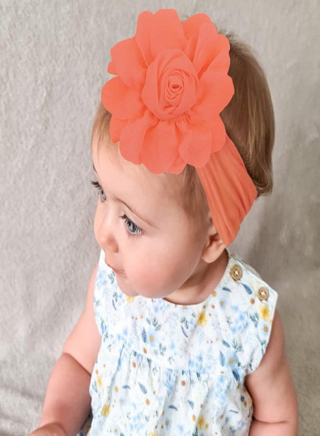 SYGA Baby Headband, Rosebud Nylon Stretchable Soft Elastic Combination Hairbands For Newborn Infant Toddler Kids 0-3 Year - (Watermelon Red) - Image 5