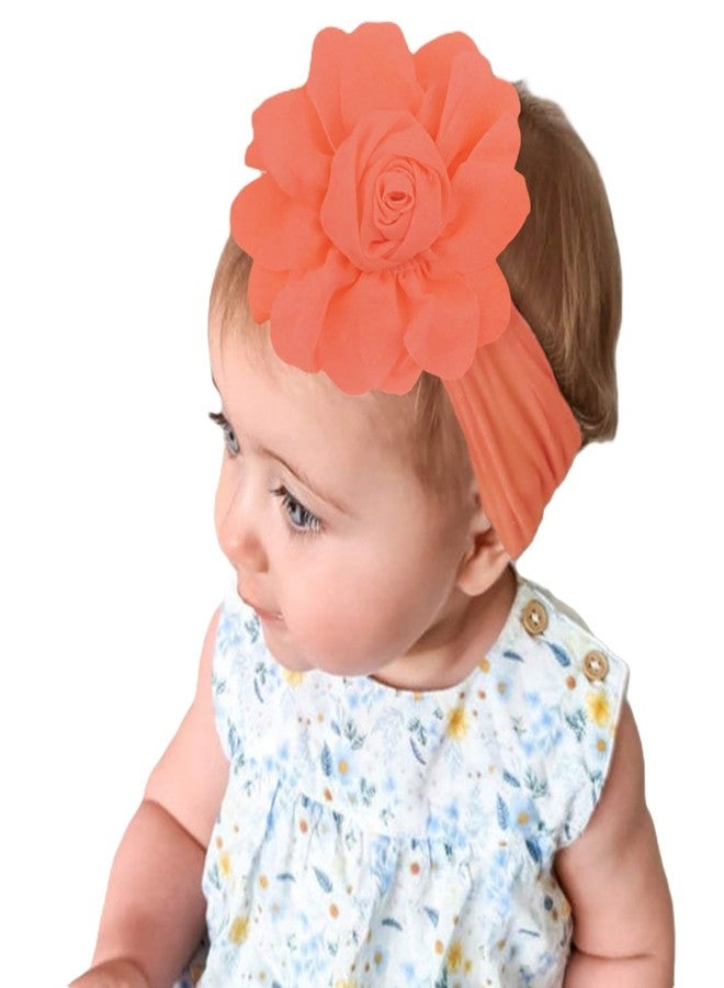 SYGA Baby Headband, Rosebud Nylon Stretchable Soft Elastic Combination Hairbands For Newborn Infant Toddler Kids 0-3 Year - (Watermelon Red) - Image 1