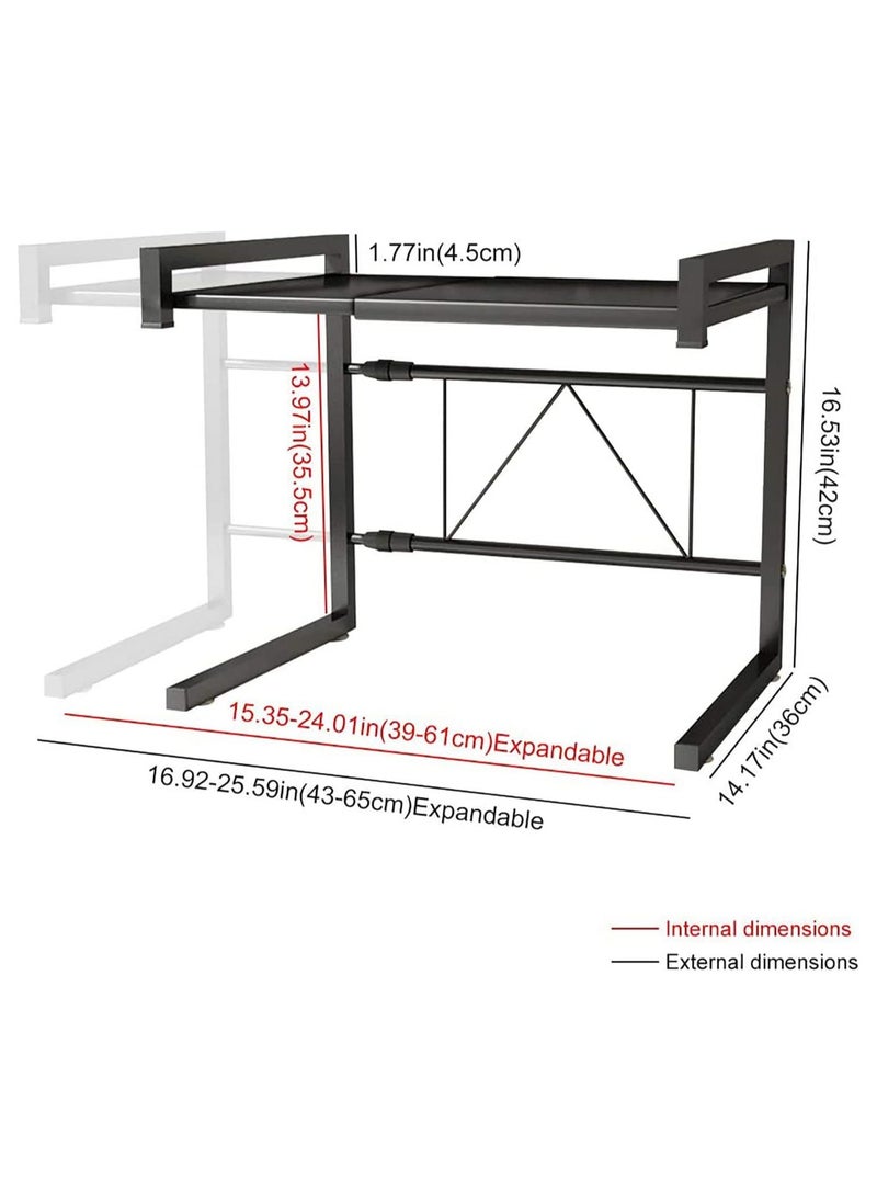 Generic Microwave Oven Rack,Kitchen Rack,Microwave Oven Rack, Expandable Microwave Shelf, 2-Tier Kitchen Counter Shelf, 110 lbs Weight Capacity  - Image 2