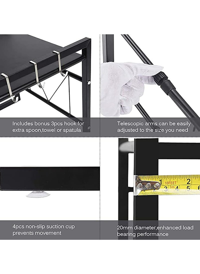 Generic Microwave Oven Rack,Kitchen Rack,Microwave Oven Rack, Expandable Microwave Shelf, 2-Tier Kitchen Counter Shelf, 110 lbs Weight Capacity  - Image 5
