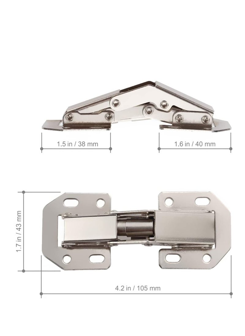 SYOSI Easy Installation Hinges 90 Degree Cabinet Hinge for Drawer Window Cupboard Kitchen Door No Slot Required Cold Rolled Steel Strong and Long Lasting  - Image 4