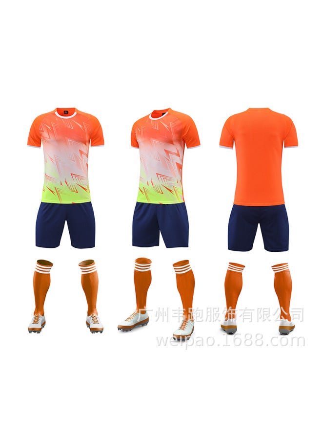 Fluorescent Orange Short Sleeve Football Jersey - Image 1