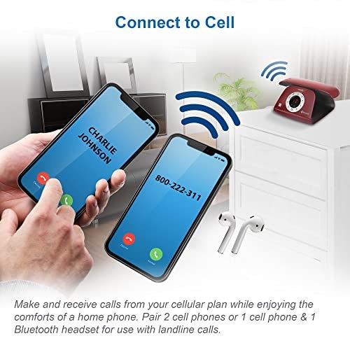 VTECH VS12216 RetroDesign Cordless Phone Bluetooth Connect to Cell Call Blocker Answering System FullDuplex Speakerphone - Image 3